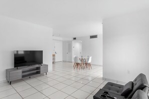 Apartment, Balcony | Living room | Flat-screen TV - Bay Harbor Sunset Apt 4B (Bay Harbor Islands)