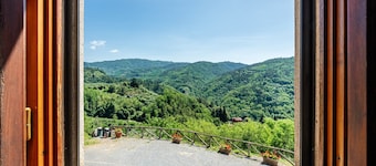 Apartment 'Sondino I Cinghiali' with Mountain View, Shared Pool and Wi-Fi