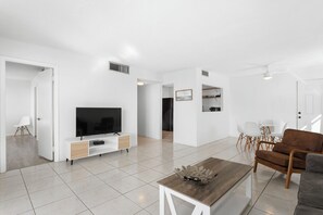 Apartment, Balcony, Bay View | Living room - Bay Harbor Sunset Two Bedrooms Apt (Bay Harbor Islands)