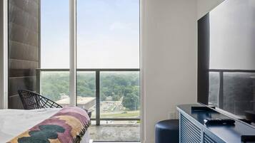 1 slaapkamer, een strijkplank/strijkijzer, reisbedje, wifi