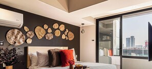 1 bedroom, desk, iron/ironing board, travel crib