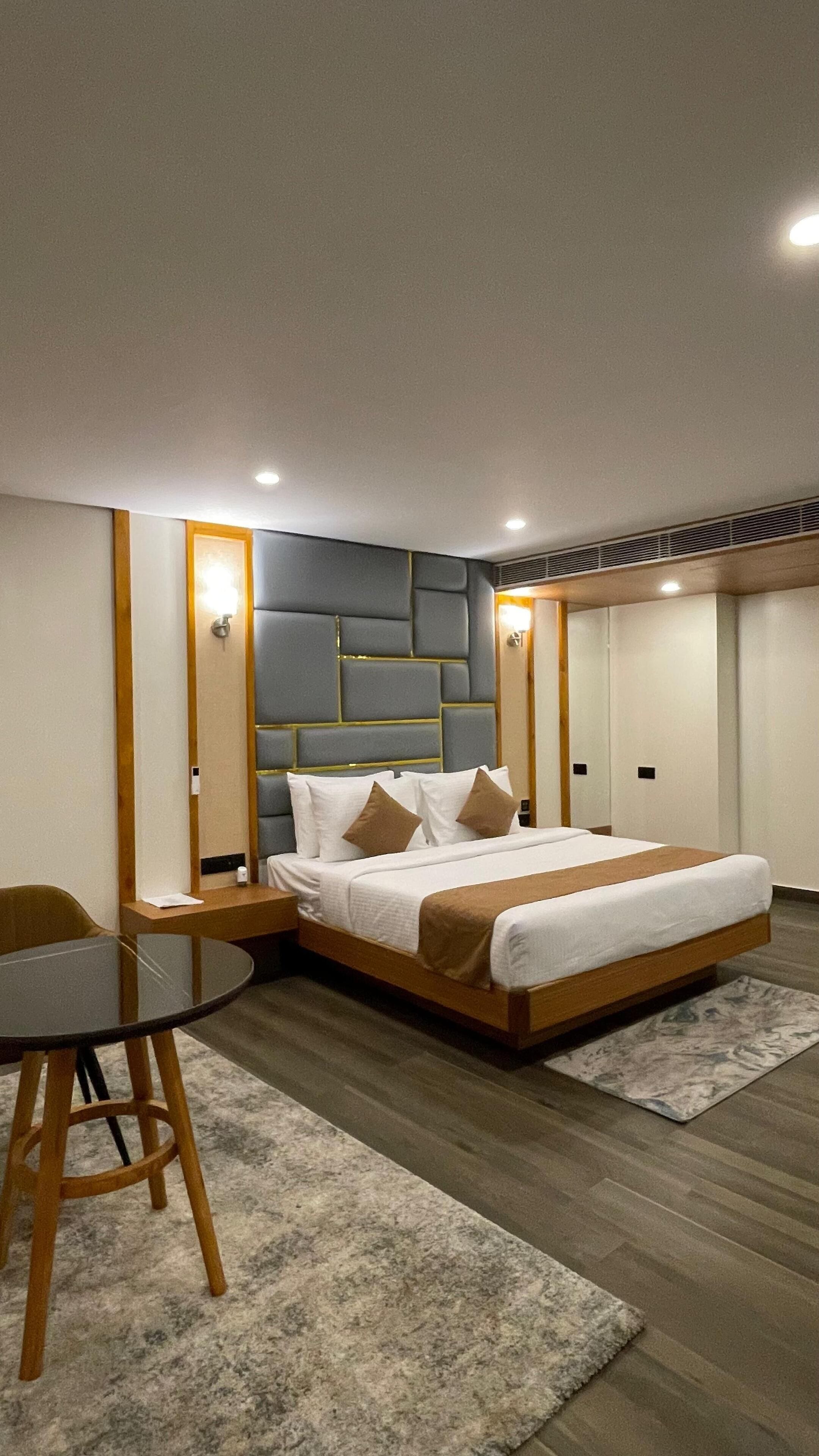 Desk, laptop workspace