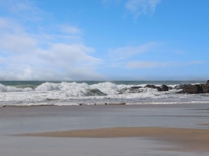 Vlak bij het strand