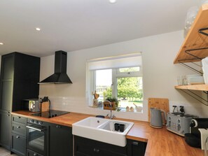 Fridge, dishwasher, electric kettle, toaster