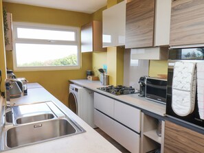 Fridge, dishwasher, electric kettle, toaster