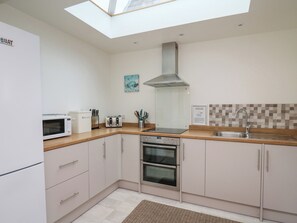 Fridge, dishwasher, electric kettle, toaster