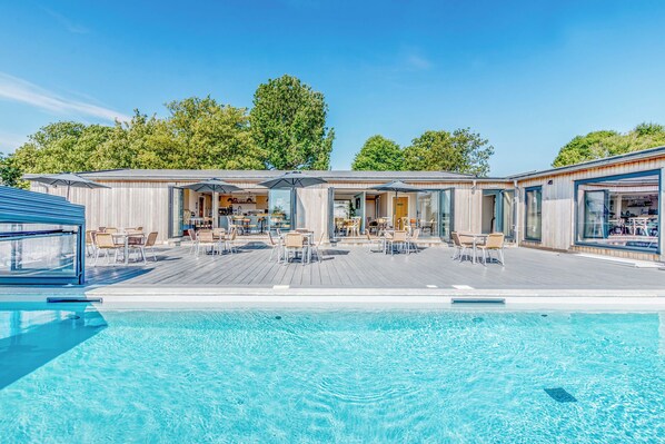 Cottage | Pool | Outdoor pool - Chalet 2 at Landscove Holiday Park (Brixham)