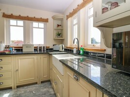 Fridge, dishwasher, electric kettle, toaster