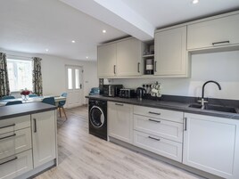 Fridge, dishwasher, electric kettle, toaster