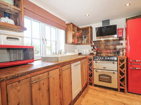 Fridge, dishwasher, electric kettle, toaster