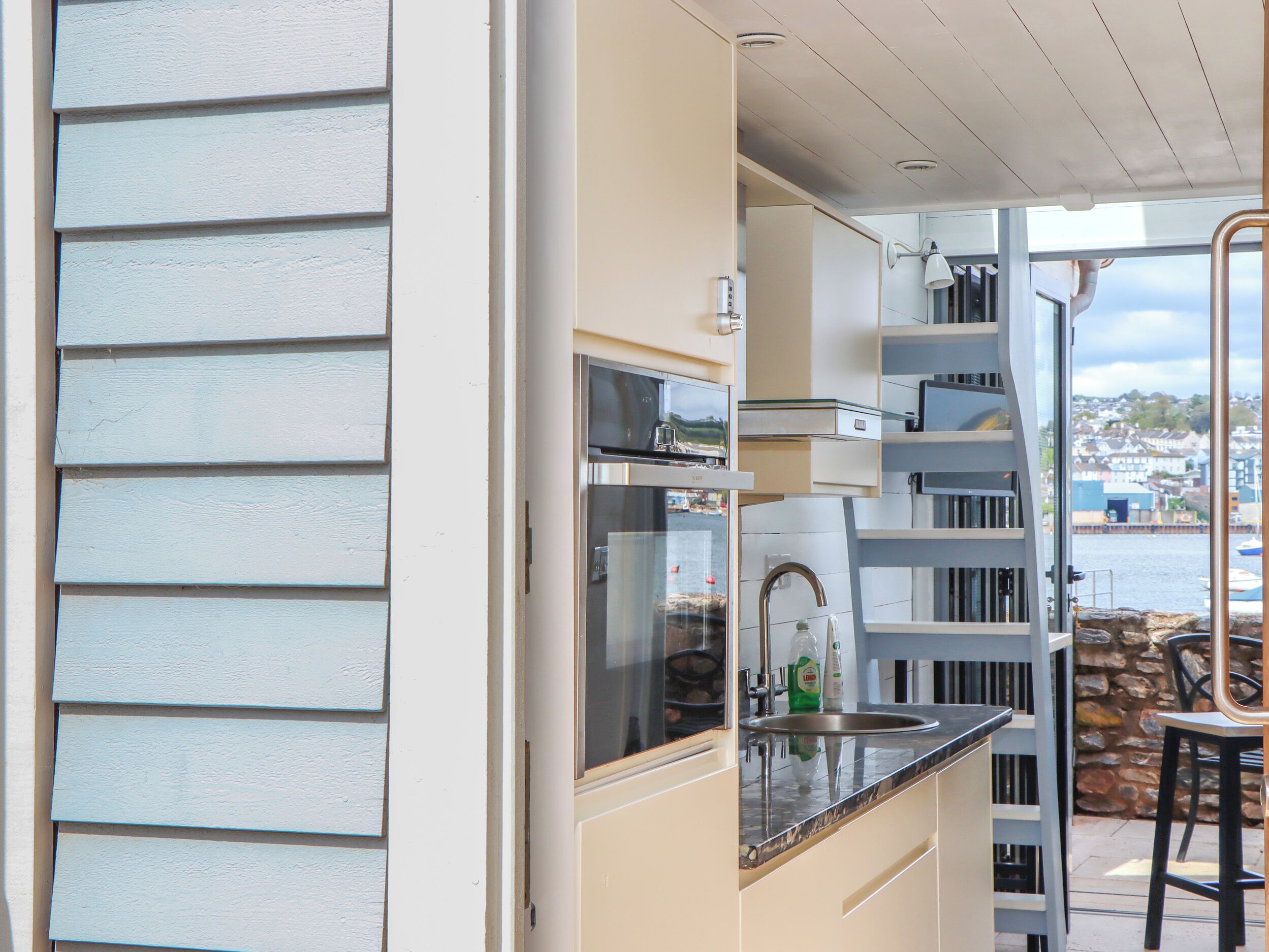 Fridge, electric kettle, toaster, cookware/dishes/utensils