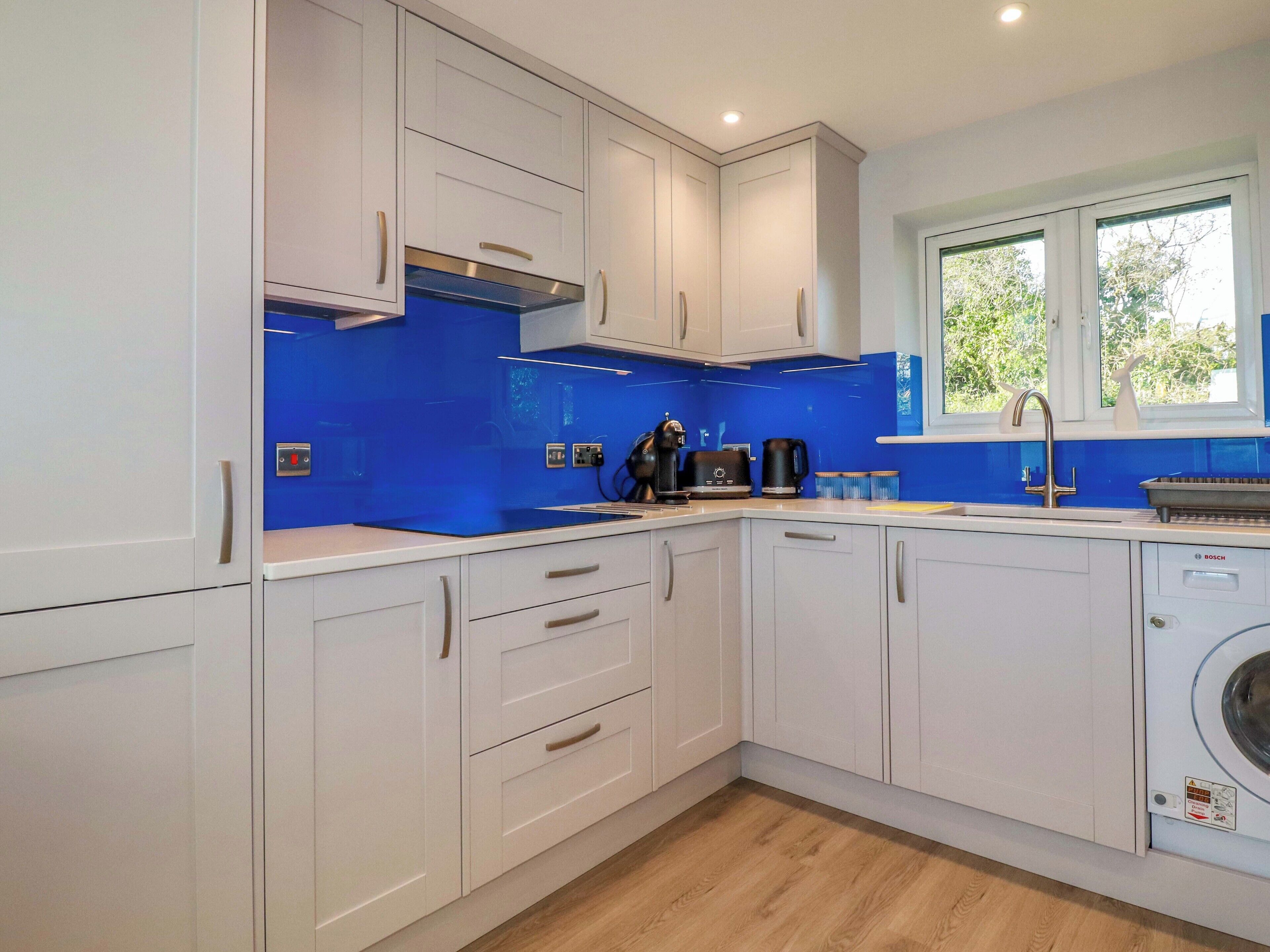 Fridge, dishwasher, electric kettle, toaster