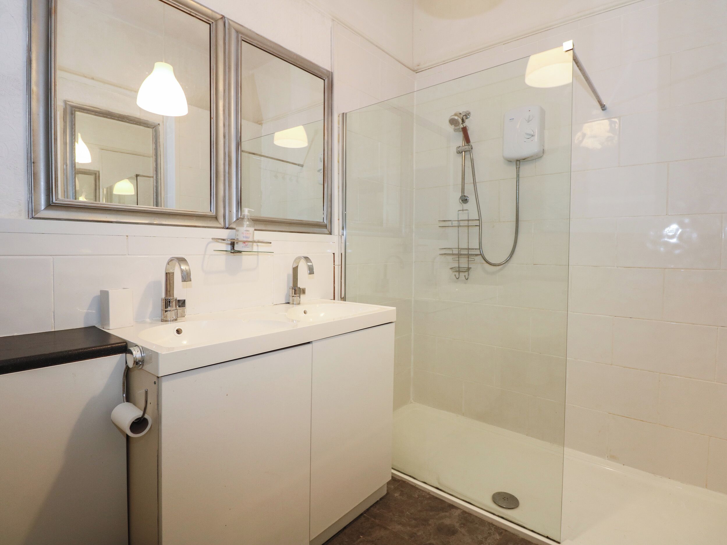 Shower, hair dryer