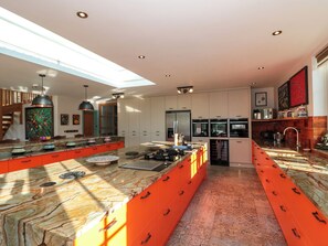 Fridge, dishwasher, electric kettle, toaster