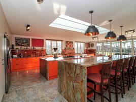 Fridge, dishwasher, electric kettle, toaster