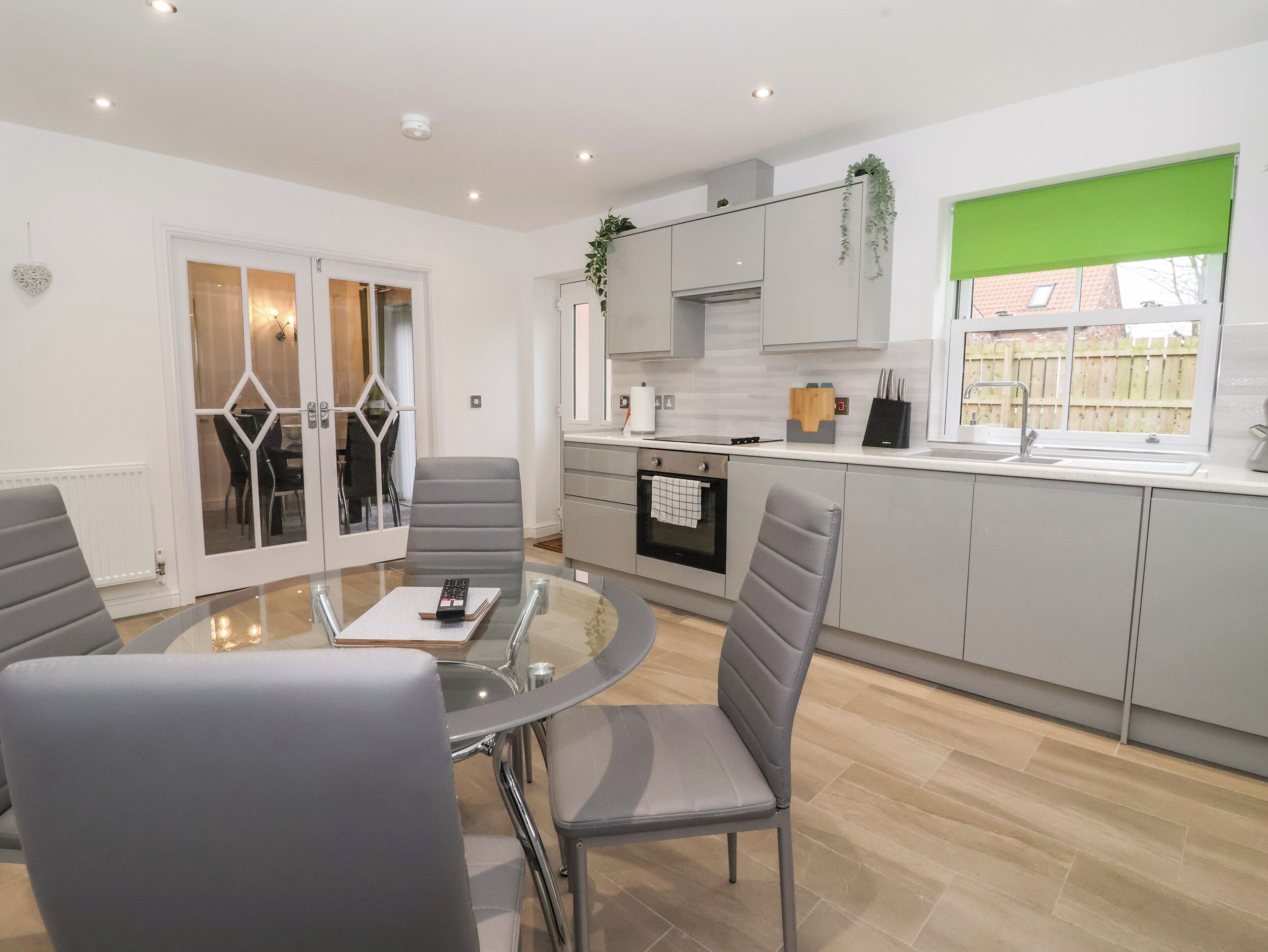 Fridge, dishwasher, electric kettle, toaster