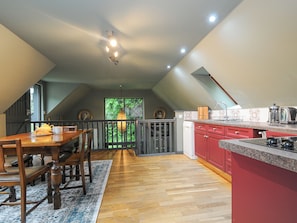 Fridge, dishwasher, electric kettle, toaster