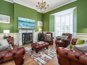 Flat-screen TV, DVD player