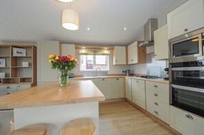 Fridge, dishwasher, electric kettle, toaster