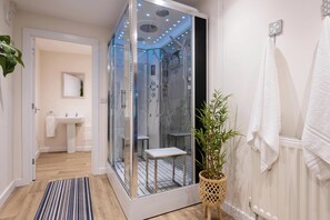 Shower, hair dryer