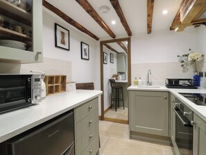 Fridge, dishwasher, electric kettle, toaster