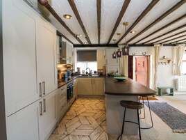 Fridge, dishwasher, electric kettle, toaster