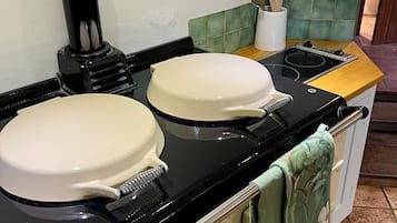 Fridge, dishwasher, cookware/dishes/utensils