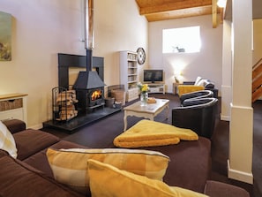 Fireplace, DVD player