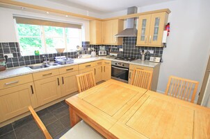 Fridge, dishwasher, electric kettle, toaster