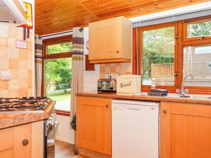 Fridge, dishwasher, electric kettle, toaster