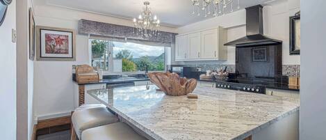 Fridge, dishwasher, electric kettle, toaster