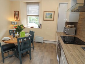 Fridge, dishwasher, electric kettle, toaster