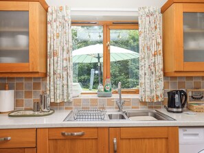 Fridge, dishwasher, electric kettle, toaster
