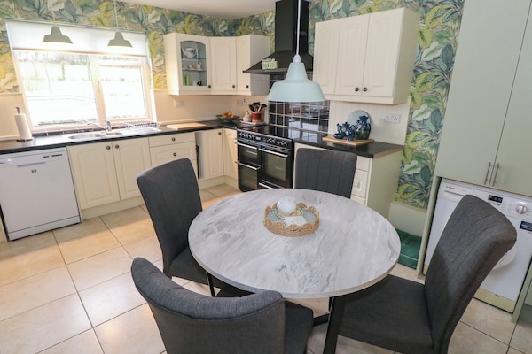 Fridge, dishwasher, cookware/dishes/utensils