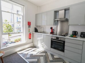 Fridge, dishwasher, electric kettle, toaster