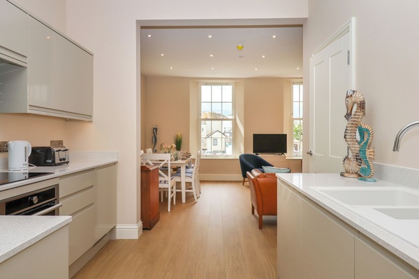 Fridge, dishwasher, electric kettle, toaster