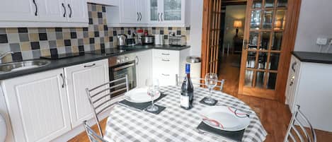 Fridge, dishwasher, electric kettle, toaster