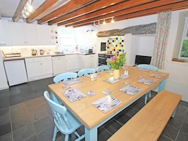 Fridge, dishwasher, electric kettle, toaster
