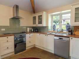 Fridge, dishwasher, electric kettle, toaster