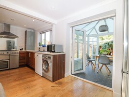 Fridge, dishwasher, electric kettle, toaster