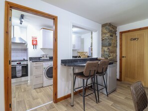 Fridge, dishwasher, electric kettle, toaster