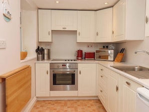 Fridge, dishwasher, electric kettle, toaster
