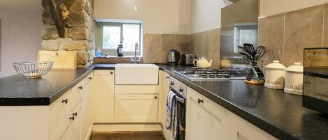 Fridge, dishwasher, electric kettle, toaster