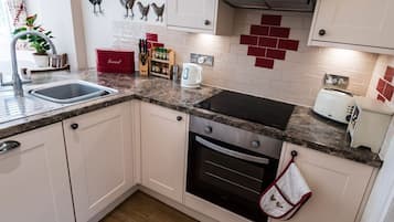 Fridge, dishwasher, electric kettle, toaster