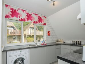 Fridge, dishwasher, electric kettle, toaster