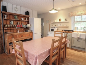 Fridge, dishwasher, electric kettle, toaster