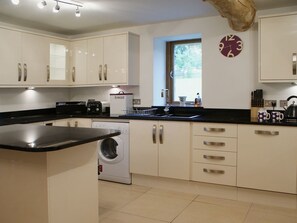 Fridge, dishwasher, electric kettle, toaster