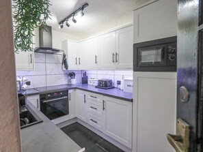 Fridge, dishwasher, electric kettle, toaster