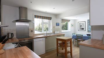 Fridge, dishwasher, electric kettle, toaster