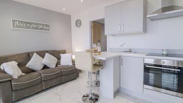 Fridge, dishwasher, electric kettle, toaster